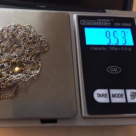 ▪︎ 14k Solid Gold 2tone Beads Necklace ▪︎ - Picture 6 of 10